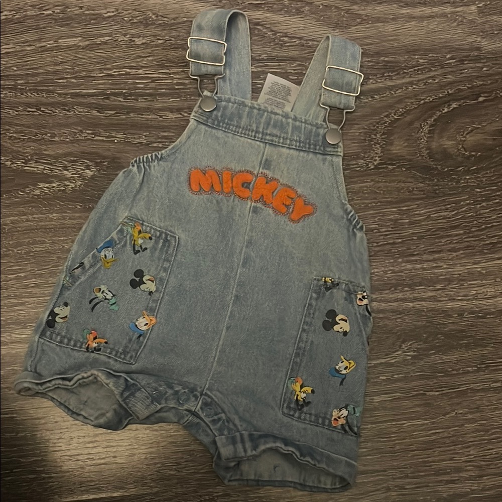 Mickey Mouse Denim Overalls for infant 6-9m